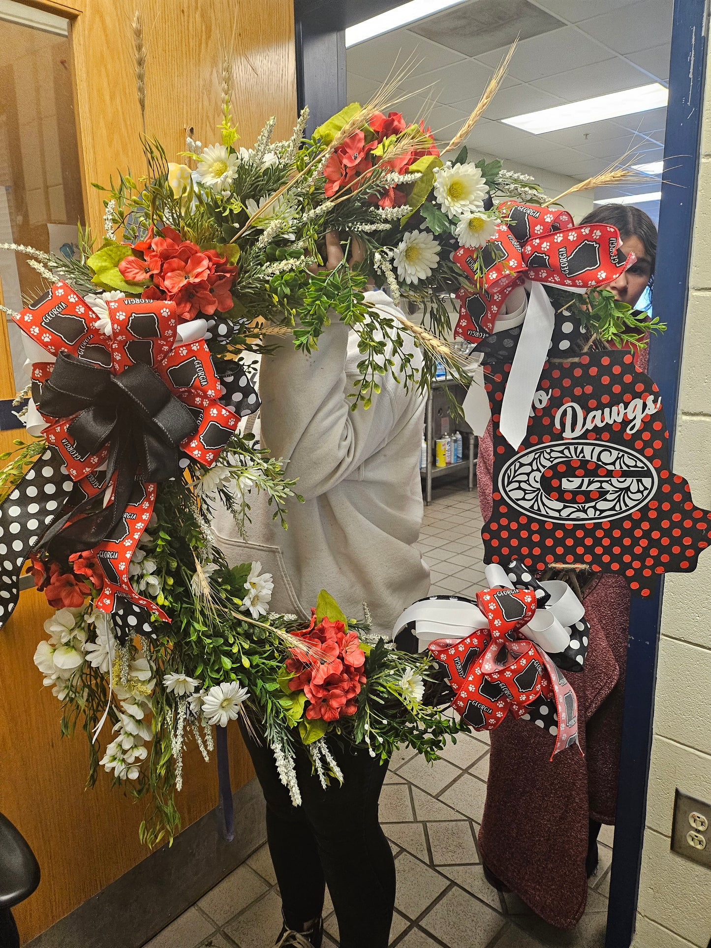 Georgia Bulldog Grapevine Wreath