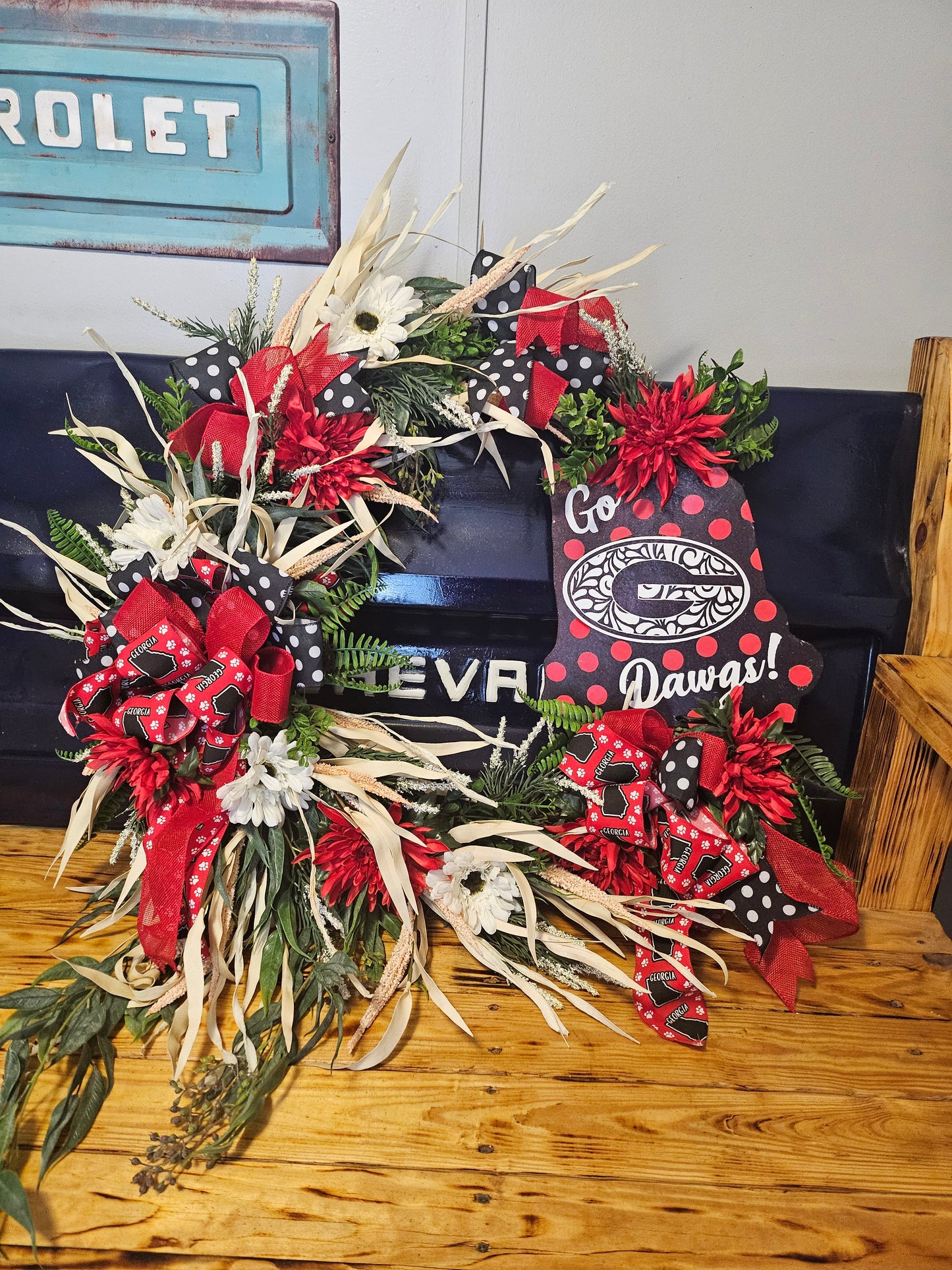 Georgia Bulldog Grapevine Wreath